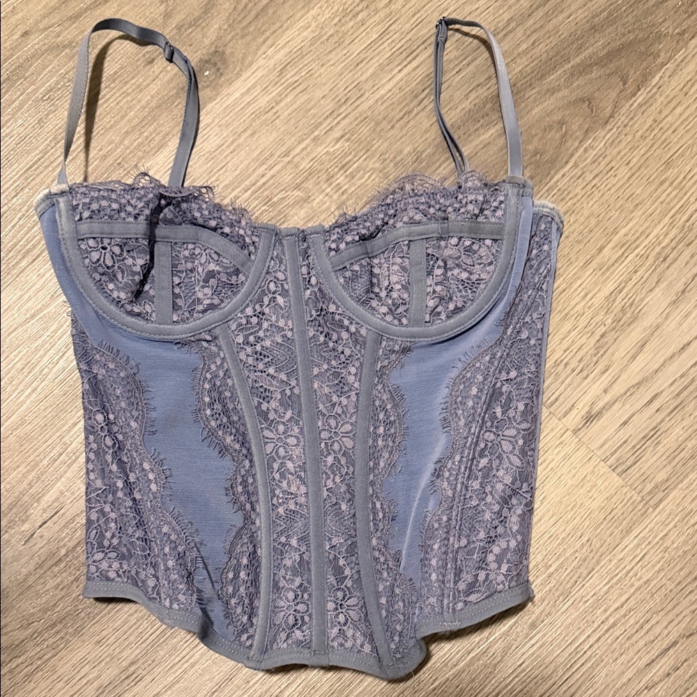 Urban Outfitters Dusty Lavender Lace Bustier